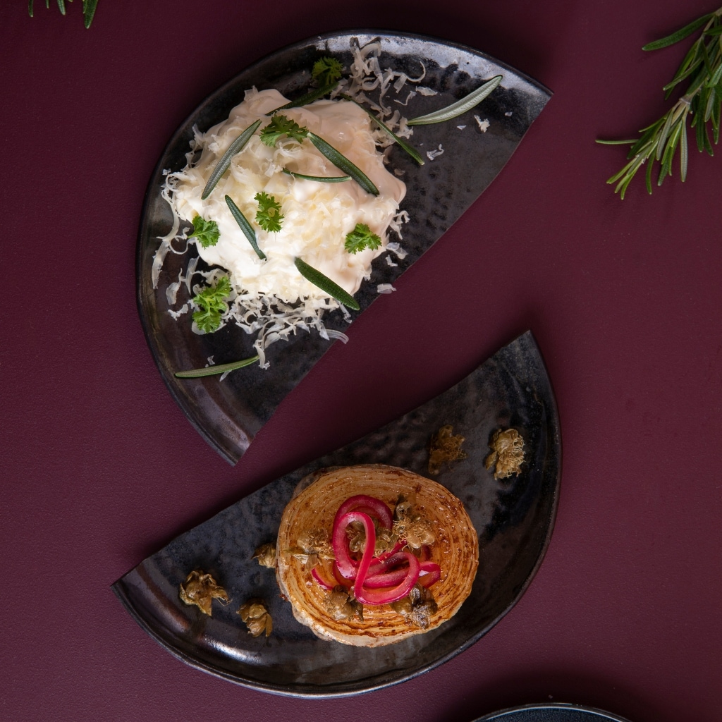 Glaced Onion with Fried Capers